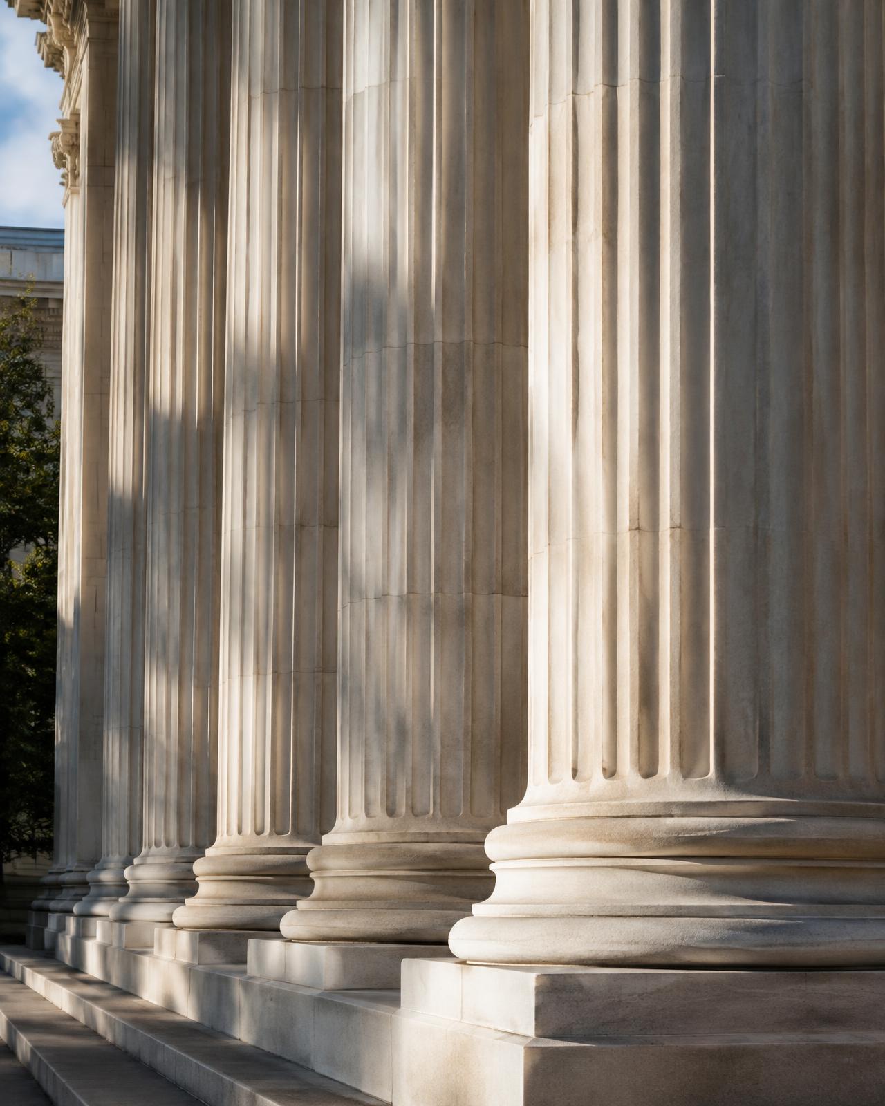 Neoclassical stone columns
